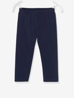 Legging meisje tot halverwege de kuit marine grijs - thumbnail