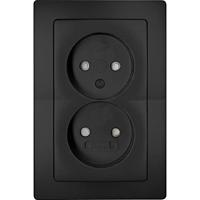 Lyora WandcontactdoosParis 2-voudig zonder randaarde - 944750081 - thumbnail