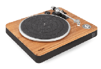 HOUSE OF MARLEY Stir It Up Turntable Turntable, 45/33 Turns, aluminiumlegering plaat, stijve metalen arm, Audio-Technica MM Cartridge, hout/zwart - thumbnail