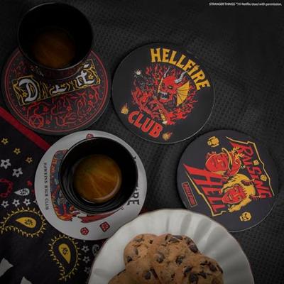 Stranger Things Coaster 4-Pack Hellfire Club