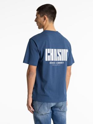 Chasin Regent Print T-shirts E62 - M.blue