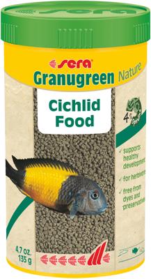 Sera Granugreen Nature 250ml - Cichliden Korrelvoer met Spirulina - Kleur en Gezondheid