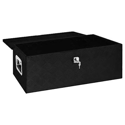 Opbergbox 90x47x33,5 cm aluminium zwart Opbergbox 90x47x33,5 cm aluminium zwart