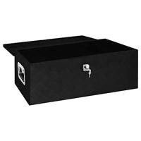 Opbergbox 90x47x33,5 cm aluminium zwart - thumbnail