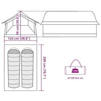 VidaXL Tent 2-persoons waterdicht camouflage - thumbnail