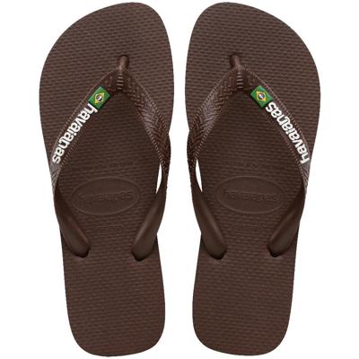 Havaianas Brasil logo dark brown Bruin maat 4344