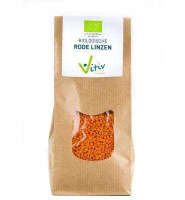 Vitiv Rode linzen bio 500 Gram Vitiv Rode linzen bio 500 Gram