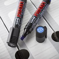 Uni-ball permanent marker Prockey PM-126, schuine punt, large, etui van 4 stuks - thumbnail
