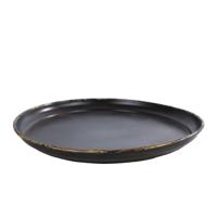 Onderbord antiek bruin metaal dia 25cm - thumbnail