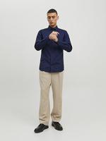 J&j Premium Jprblaparker Shirt L/s Noos Overhemd Perfect Navy Slim Fit - thumbnail