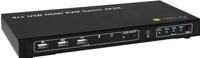 Techly 4x1 USB HDMI KVM Switch 4Kx2K IDATA KVM-HDMI4U Zwart KVM-switch - thumbnail