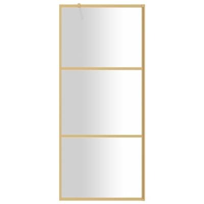 Inloopdouchewand transparant 90x195 cm ESG-glas goudkleurig - thumbnail