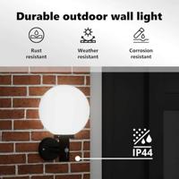 VidaXL Buiten wandlamp zwart 28 x 25 x 38 cm - thumbnail