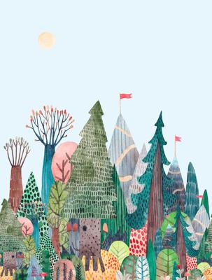 Dutch Cute Walls- Pine Forest 212x280cm - CW6034-2