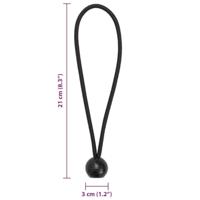 VidaXL Bungeekoorden met ballen 50 st 21x0,5 cm - thumbnail