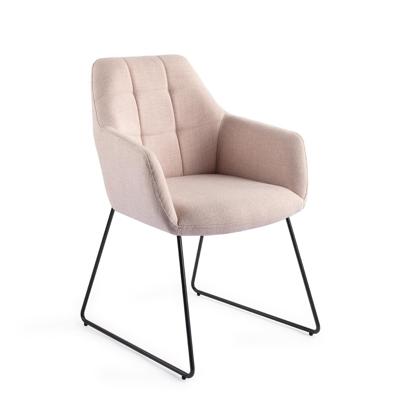 Jesper Home Eetkamerstoel 'Noto' Slide Black, kleur Petal Pink