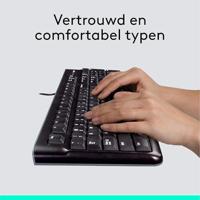 Logitech MK120 Set met toetsenbord en muis USB Spatwaterdicht QWERTY, US-Engels Zwart - thumbnail