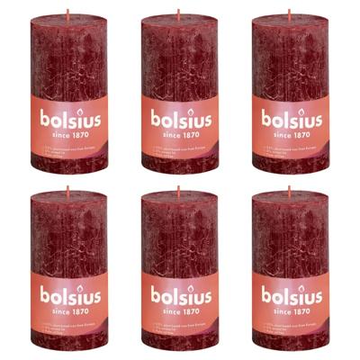Bolsius rustiek stompkaars 130/68 velvet red a4