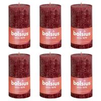Bolsius rustiek stompkaars 130/68 velvet red a4 - thumbnail