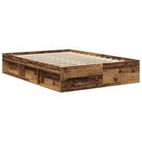 Bedframe zonder matras 140x200 cm bewerkt hout oud hout - thumbnail