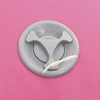 VidaXL Gymnastiekrol met pomp opblaasbaar 120x75 cm pvc roze - thumbnail