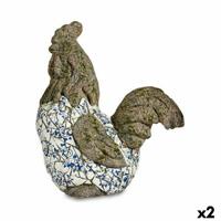 Decoratief tuinfiguur Ibergarden Polyresin Haan 22,5 x 46 x 41,5 cm (2 Stuks) - thumbnail