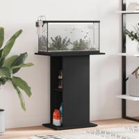 VidaXL Aquariumstandaard 60,5x36x72,5 cm bewerkt hout zwart - thumbnail