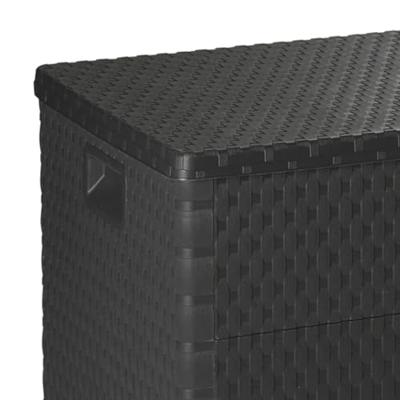 VidaXL Tuinbox 120x56x63 cm polypropeen rattan antracietkleurig