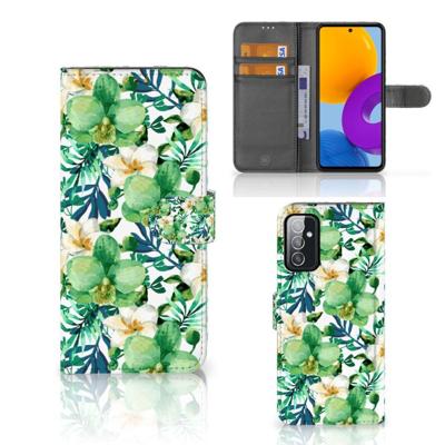 Samsung Galaxy M52 Hoesje Orchidee Groen Samsung Galaxy M52 Hoesje Orchidee Groen