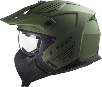 LS2 modulaire helm "of606 drifter solid" helmet of606 drifter solid m matt green