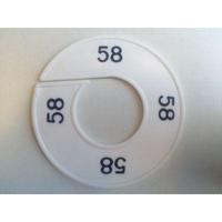 Maatring 9cm wit/zwart 58 - thumbnail