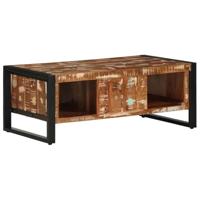 Salontafel 90x50x36 cm massief gerecycled hout meerkleurig - thumbnail