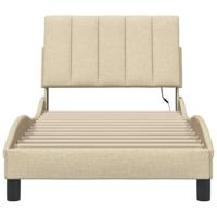 Bedframe zonder matras "Hanko" 80x200 cm stof crèmekleurig - thumbnail