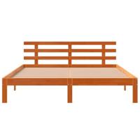 Bedframe zonder matras massief grenenhout wasbruin 150x200 cm - thumbnail