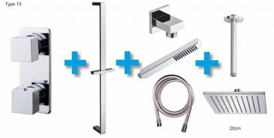 Wiesbaden one-pack inbouwthermostaatset type 13