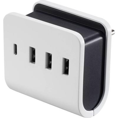VOLTCRAFT UC-4ACX001 USB-oplader 24 W Binnen Uitgangsstroom (max.) 4.8 A 4 x 1x USB-C, 3x USB-A