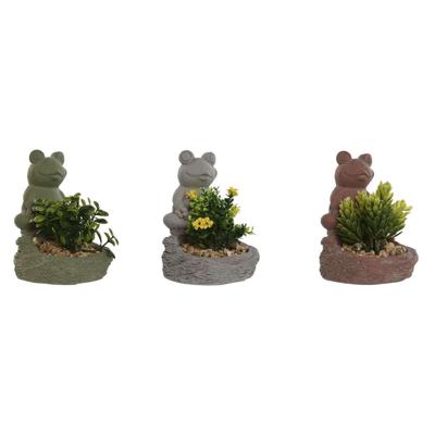Decoratieve plant Home ESPRIT Polyethyleen Cement Kikker 9 x 9 x 13 cm (3 Stuks) Decoratieve plant Home ESPRIT Polyethyleen Cement Kikker 9 x 9 x 13 cm (3 Stuks)