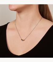Fossil JF02856998 Ketting Vintage Motifs Hartjes staal zilver-goud- en rosekleurig - thumbnail