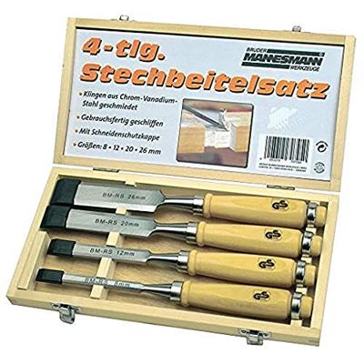 Houtbeitelset 4-delig 8/12/20/26 mm Mannesmann 66104 Houtbeitelset 4-delig 8/12/20/26 mm Mannesmann 66104