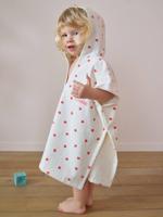 Gepersonaliseerde babyponcho van gerecycled katoen MON CÂ¼UR roze, bedrukt - thumbnail