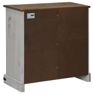 Dressoir HALDEN met schuifdeur 80x40x80 cm massief hout wit