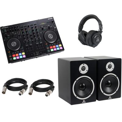 Roland DJ-707M mobiele DJ controller set met speakers en koptelefoon