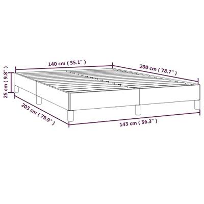 Bedframe zonder matras stof lichtgrijs 140x200 cm