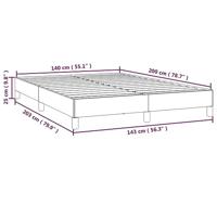 Bedframe zonder matras stof lichtgrijs 140x200 cm - thumbnail
