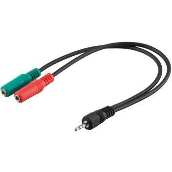 Goobay 50467 audio kabel 0,3 m 3.5mm 2 x 3.5mm Zwart, Groen, Rood Goobay 50467 audio kabel 0,3 m 3.5mm 2 x 3.5mm Zwart, Groen, Rood