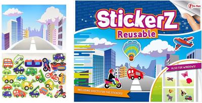 StickerZ Stickerboek Verschillende Voertuigen met Herbruikbare (Raam) Stickers