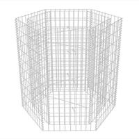 VidaXL Gabion plantenbak verhoogd zeshoekig 100x90x100 cm - thumbnail