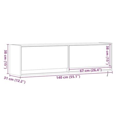 Tv-wandmeubel met LED-verlichting 140x31x38 cm wit Tv-wandmeubel met LED-verlichting 140x31x38 cm wit
