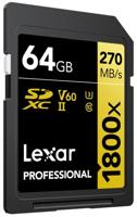 Lexar Professional SDXC 64GB BL 1800X UHS-II V60 Gold - thumbnail
