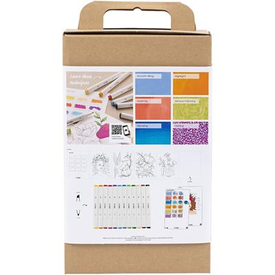 Creativ Company Starter hobbyset inkleuren, tekenstift, 1 doos Creativ Company Starter hobbyset inkleuren, tekenstift, 1 doos